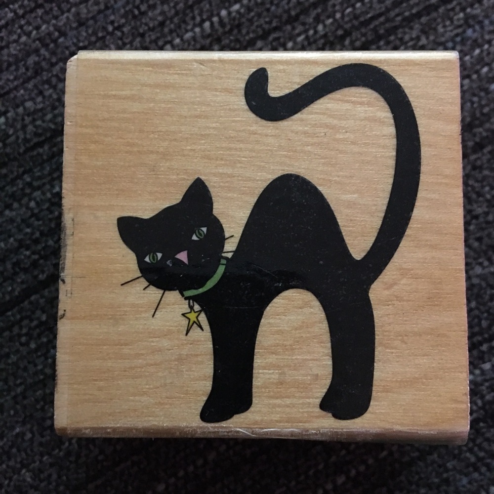 Black Cat Wooden Stamper